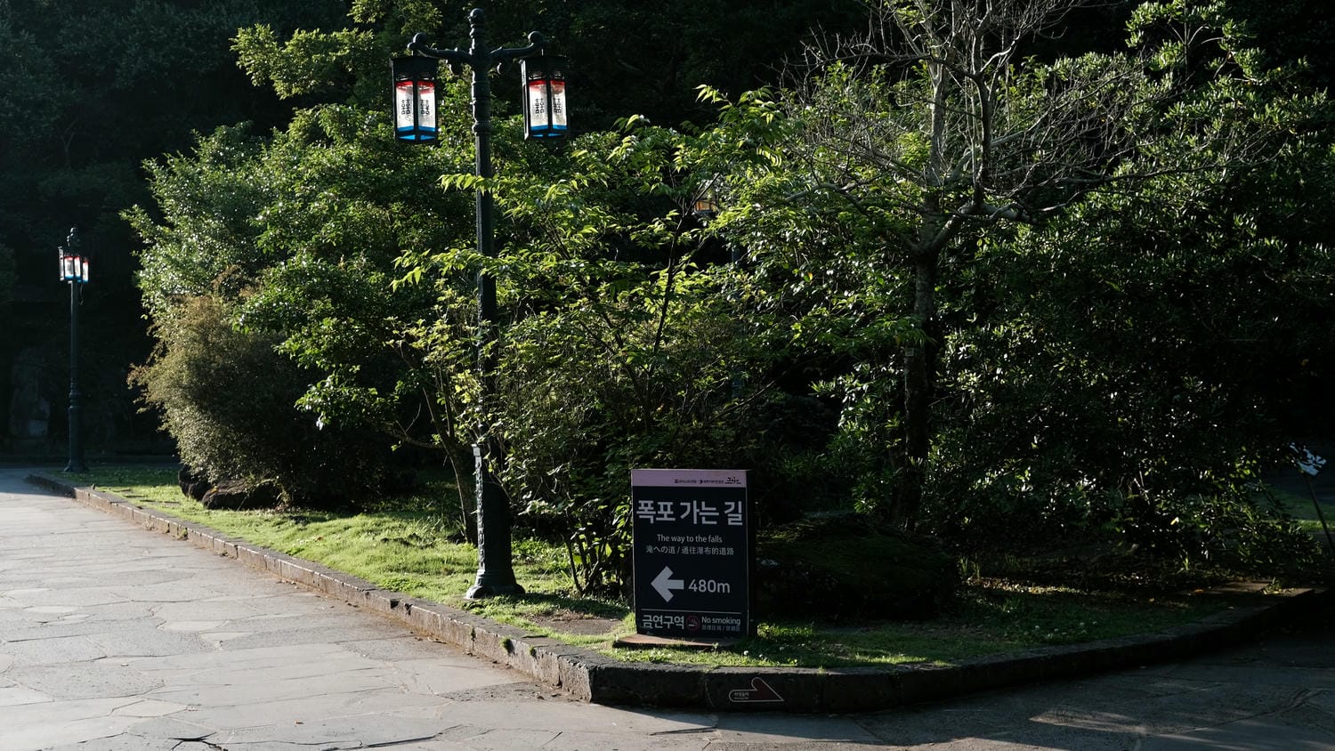 天地淵瀑布(천지연폭포)濟州島三大瀑布之一!天、地交匯所形成的深淵,自然綠樹溪水、天然紀念物 - 第9張圖