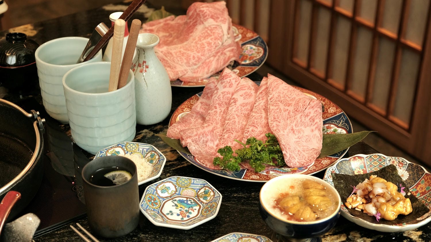 橋山.壽喜燒 大安區日式和牛火鍋/二本松高檔壽喜燒,桌邊專人服務、傳統關西壽喜燒 - 第6張圖