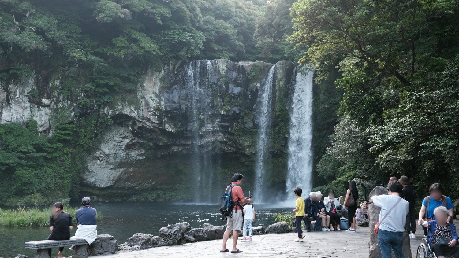 天地淵瀑布(천지연폭포)濟州島三大瀑布之一!天、地交匯所形成的深淵,自然綠樹溪水、天然紀念物 - 第14張圖