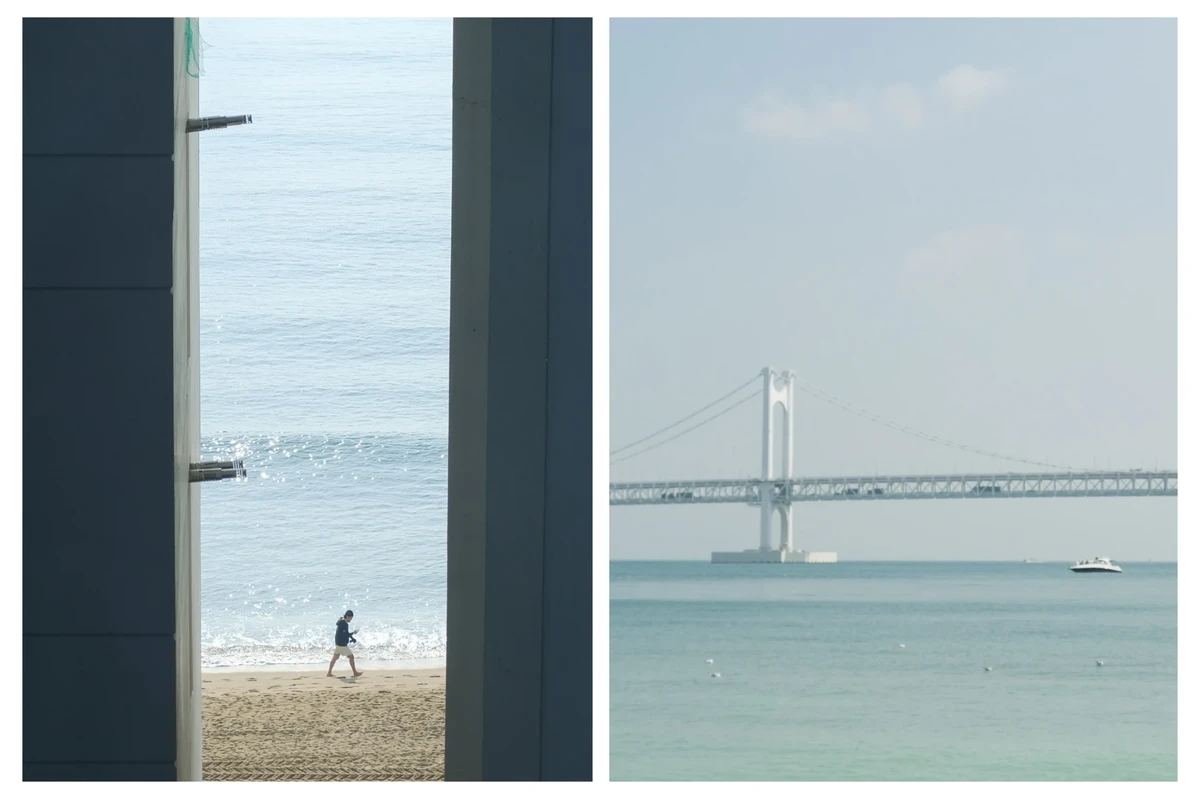 【廣安里一日遊攻略】廣安里海水浴場.景點地圖.夜景看廣安大橋、浪漫散步行程! - 第9張圖 廣安里海灘清晨散步吃早餐
