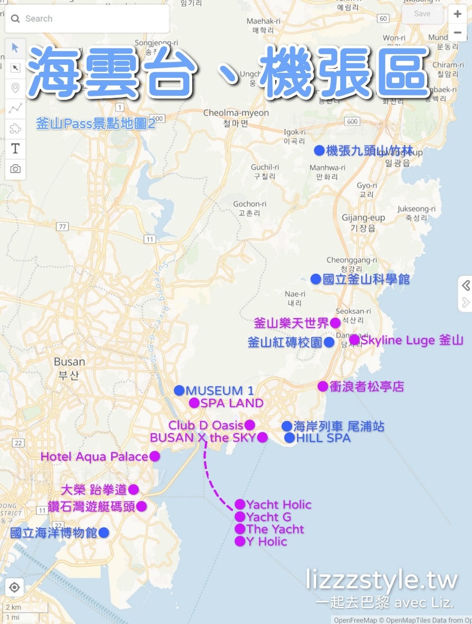 【2025釜山景點推薦】最強釜山景點地圖分區60個!釜山pass.新景點.一日遊(附票卷攻略) - 第33張圖 釜山PASS地圖2
