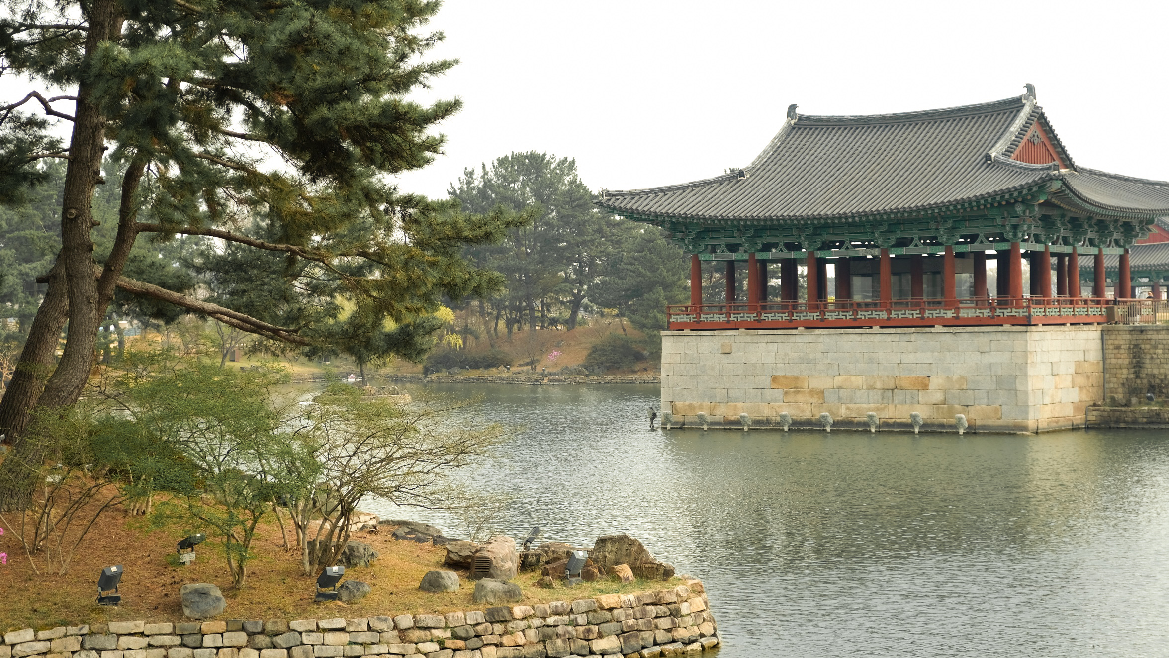 慶州東宮與月池白天畫面