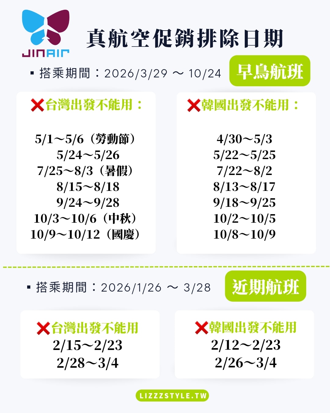 2026真航空促銷排除日期