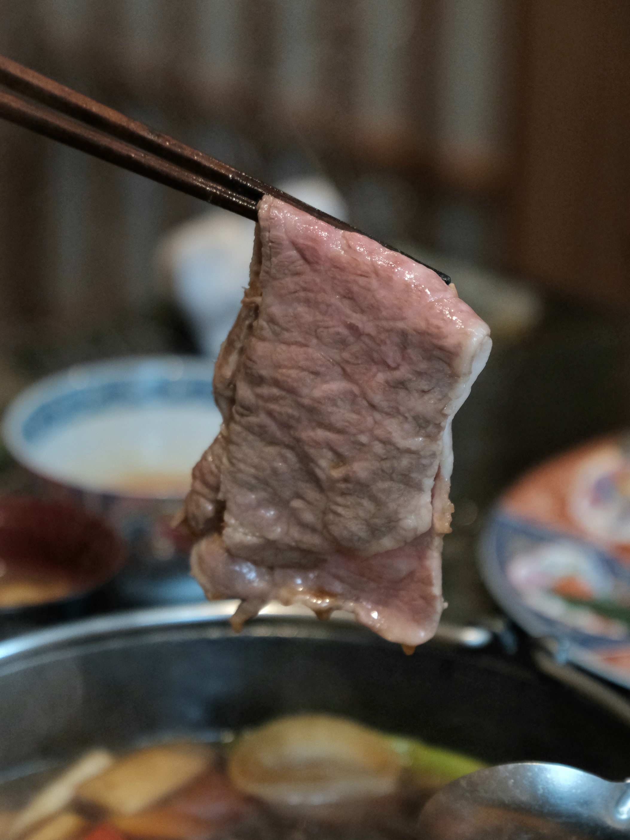 壽喜燒一吃搭配極上和牛套餐：日本黑毛和牛板腱、松銘柄牛套餐