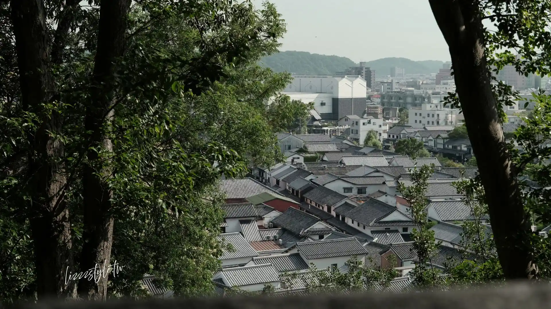 倉敷神社的地理位置較高，最著名的景觀就是在這裡遙望倉敷市區喔！