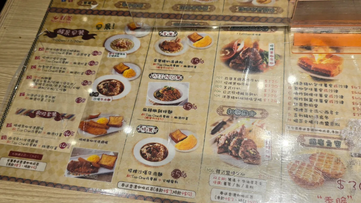 香港紅茶冰室菜單與推薦菜色