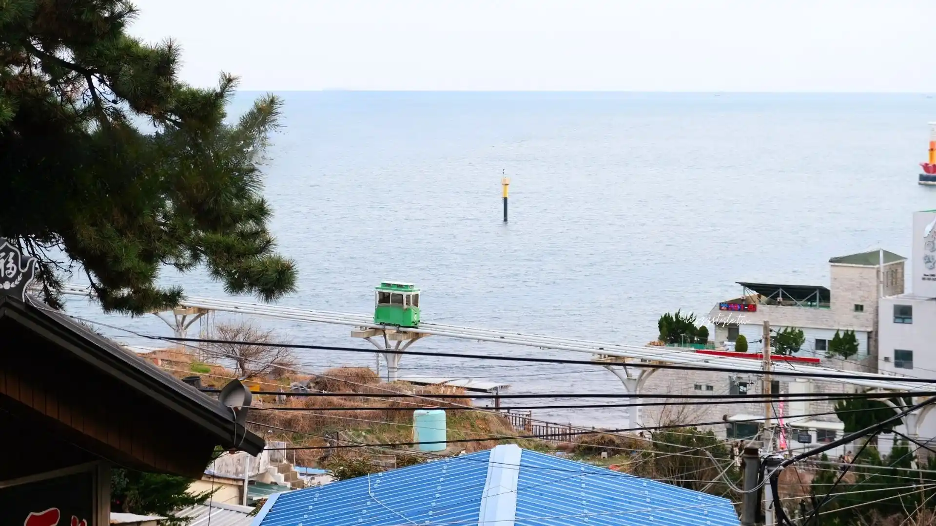 【海雲台迎月路櫻花】櫻花季散步範圍地圖，還可順遊hillspa!