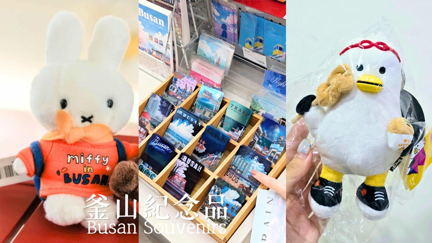 釜山必買紀念品》海鷗boogi、米飛兔、廣安大橋明信片小店（伴手禮非食物篇）