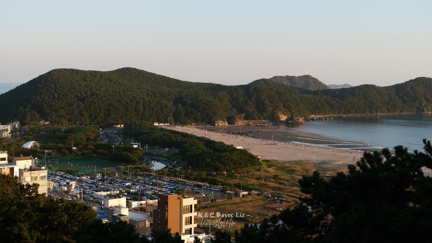 多大浦海水浴場/峨嵋山觀景台》釜山絕佳夕陽觀景勝地，還有多大浦音樂噴泉秀！