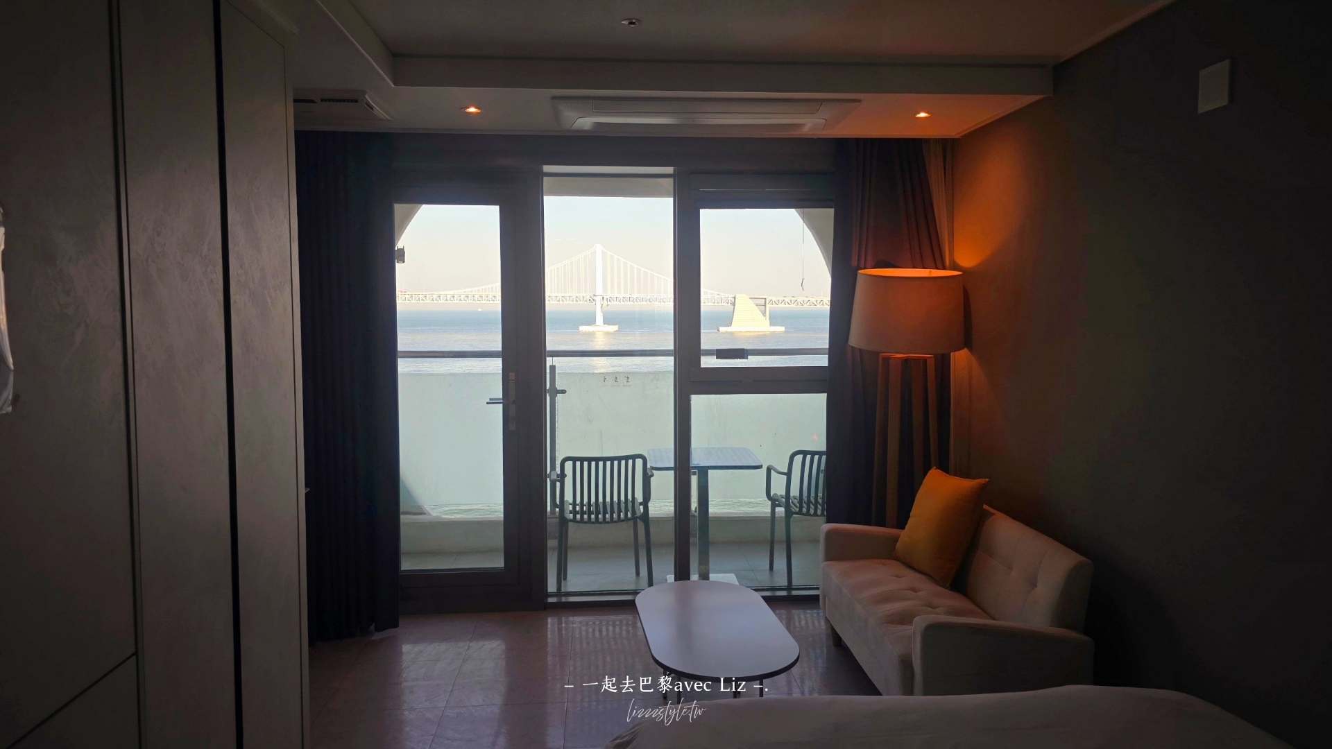 【釜山廣安第一海洋飯店評價】The First Ocean Gwangan海景第一排+小陽台看無人機！