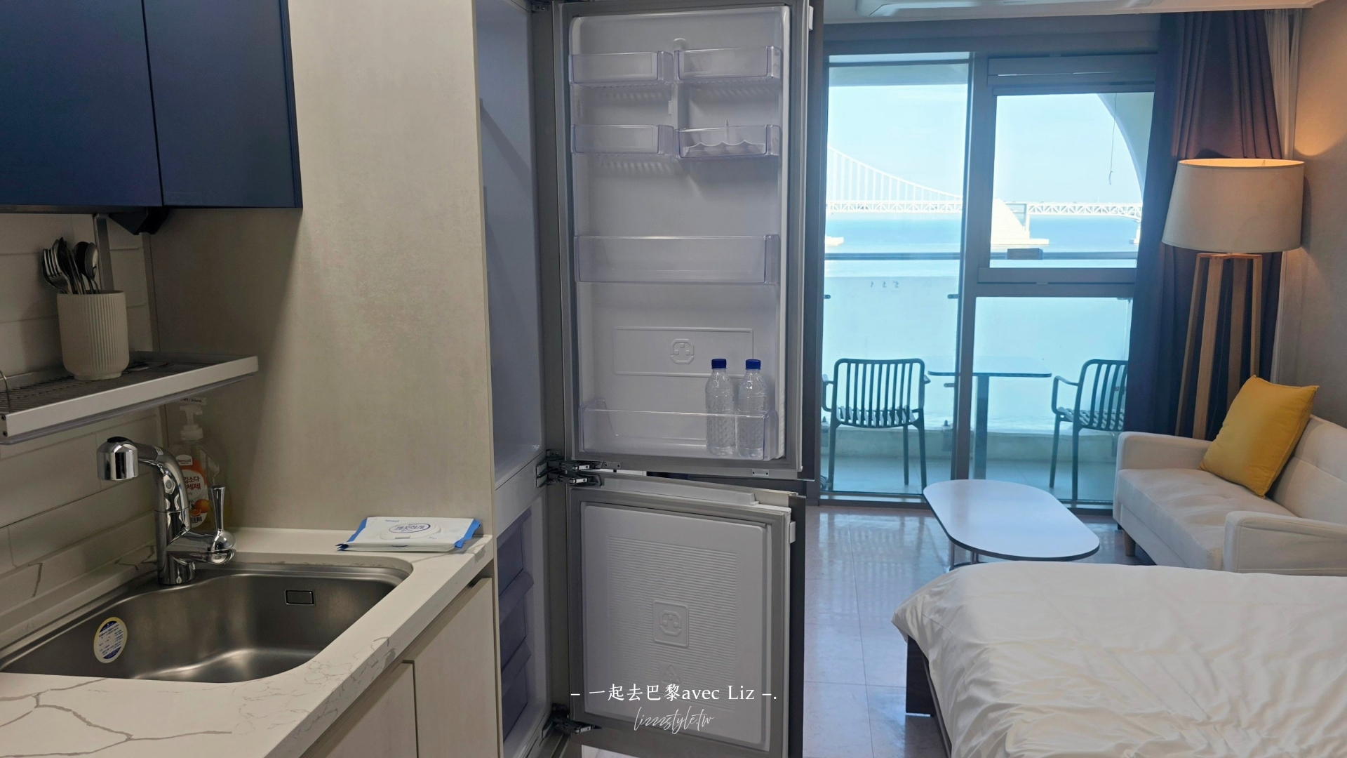 【釜山廣安第一海洋飯店評價】The First Ocean Gwangan海景第一排+小陽台看無人機！