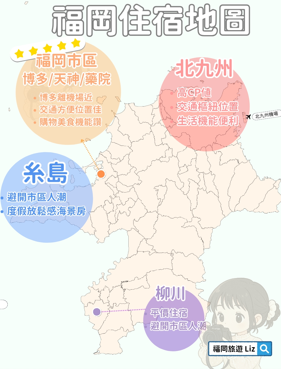 福岡住宿住哪最方便？三大熱門區域分析