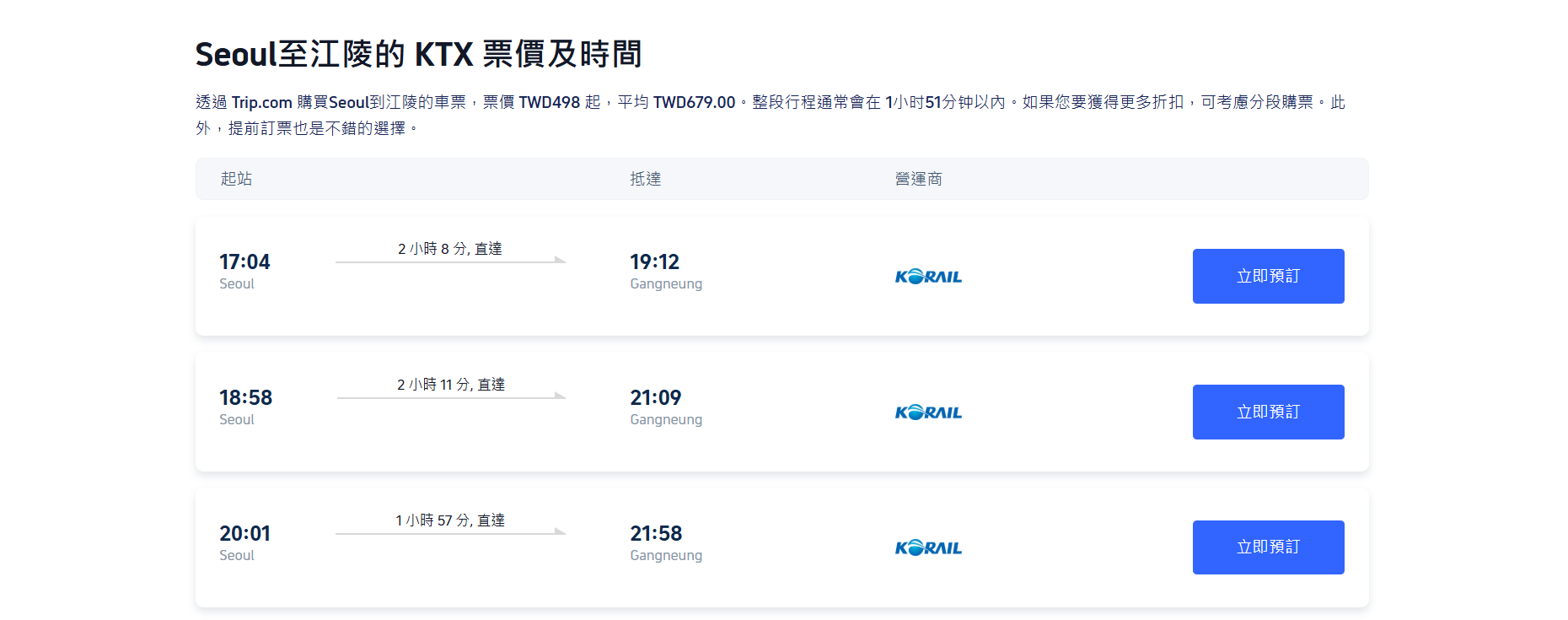 【首爾到江陵交通】KTX vs 高速巴士4種交通方式時間、票價全比較! - 第10張圖 【首爾到江陵交通】KTX vs 高速巴士4種交通方式時間、票價全比較!