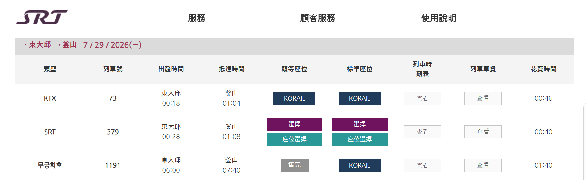 【大邱釜山交通】SRT/KTX 訂票教學+時刻表+票價+大邱到釜山、釜山到大邱攻略! - 第20張圖 【大邱釜山交通】SRT/KTX 訂票教學+時刻表+票價+大邱到釜山、釜山到大邱攻略!