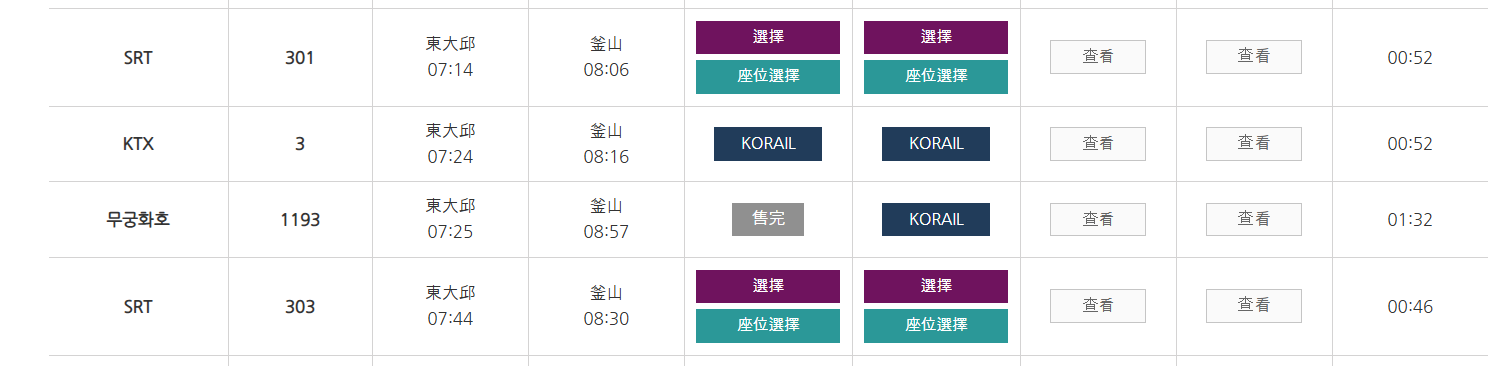 【大邱釜山交通】SRT/KTX 訂票教學+時刻表+票價+大邱到釜山、釜山到大邱攻略! - 第18張圖 【大邱釜山交通】SRT/KTX 訂票教學+時刻表+票價+大邱到釜山、釜山到大邱攻略!